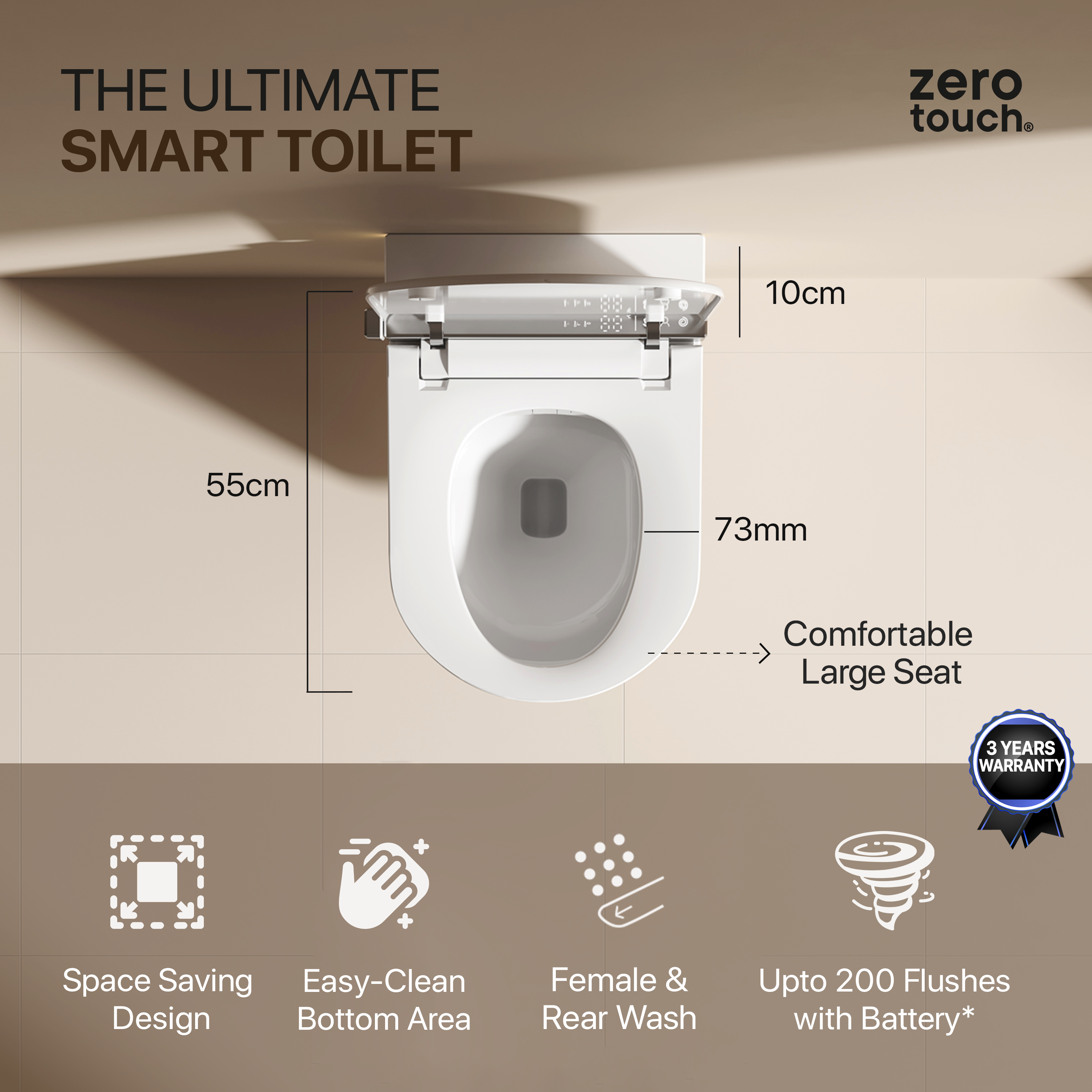 Full Auto, Tankless Wall mount Smart Toilet Secondary image