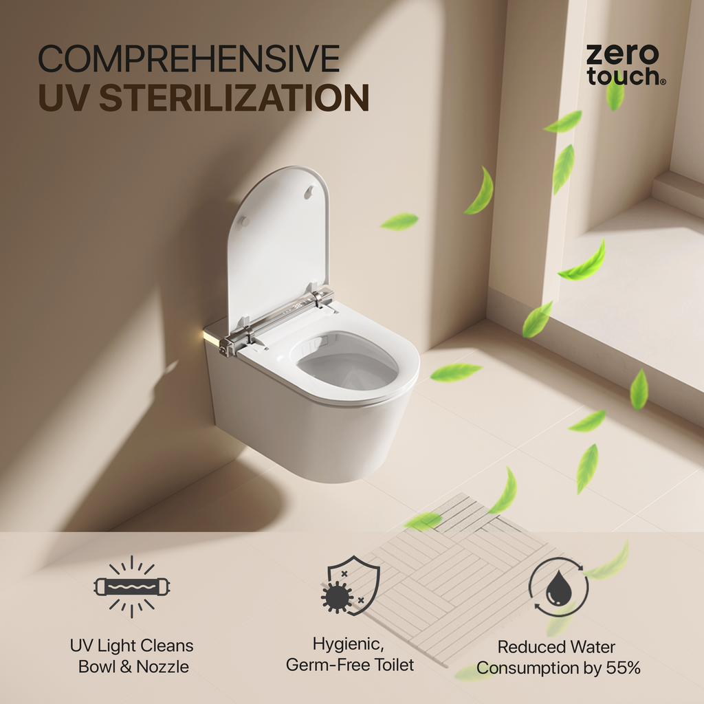 Full Auto, Tankless Wall mount Smart Toilet